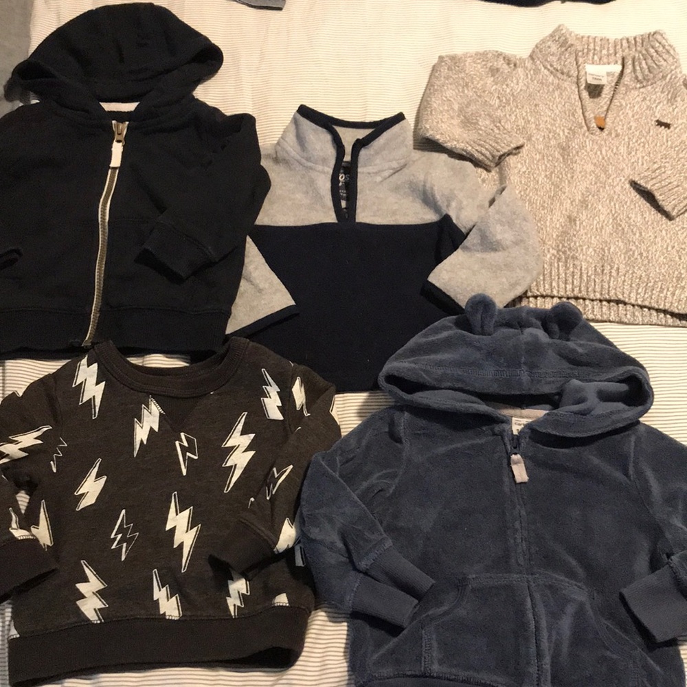 Carters and Oshkosh lot of sweatshirts & sweaters